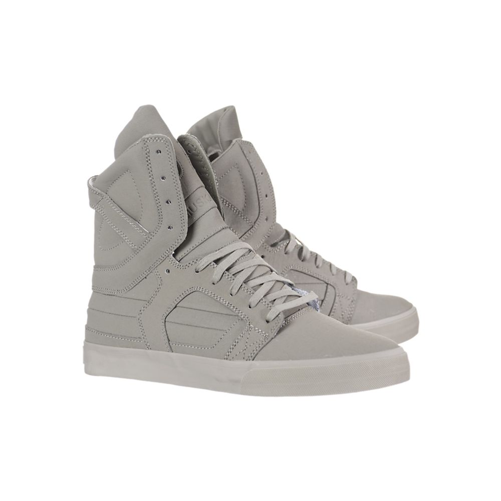 Baskets Montantes Supra SkyTop II Grise Grey Gunny Homme | SZT-43924688